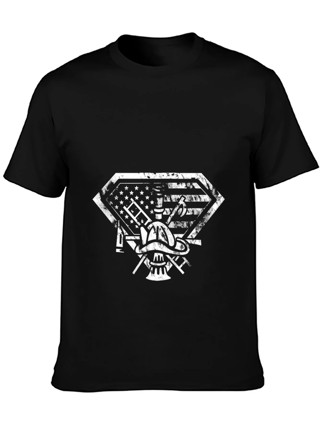 Firefighter Shield Graphic T-Shirt - Black
