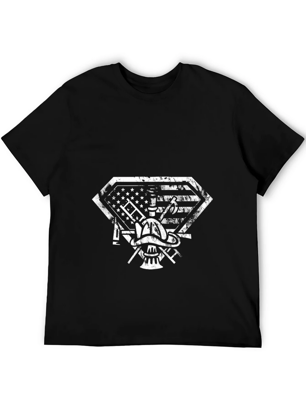 Firefighter Shield Graphic T-Shirt - Black