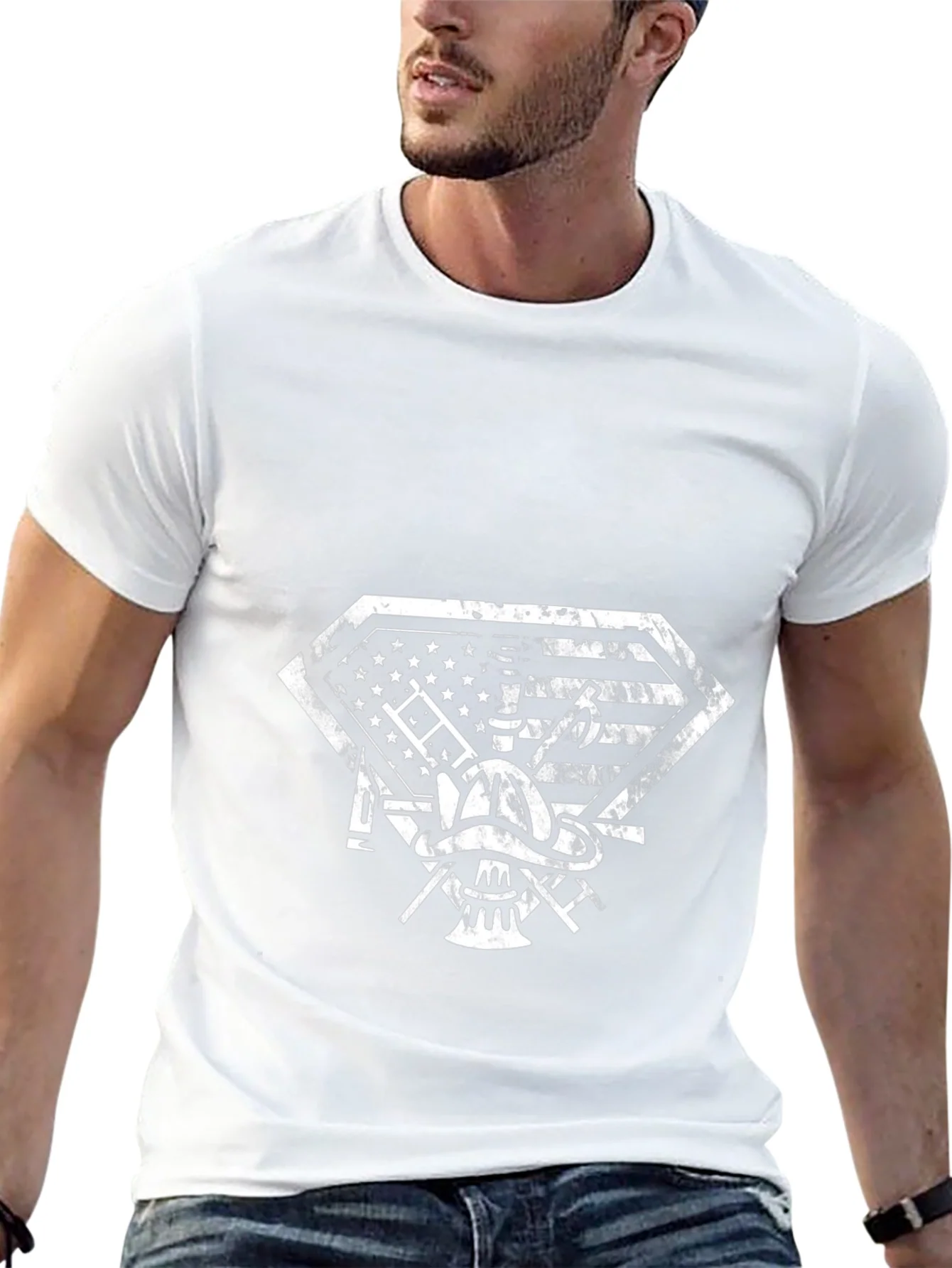 Firefighter Shield Graphic T-Shirt - Black