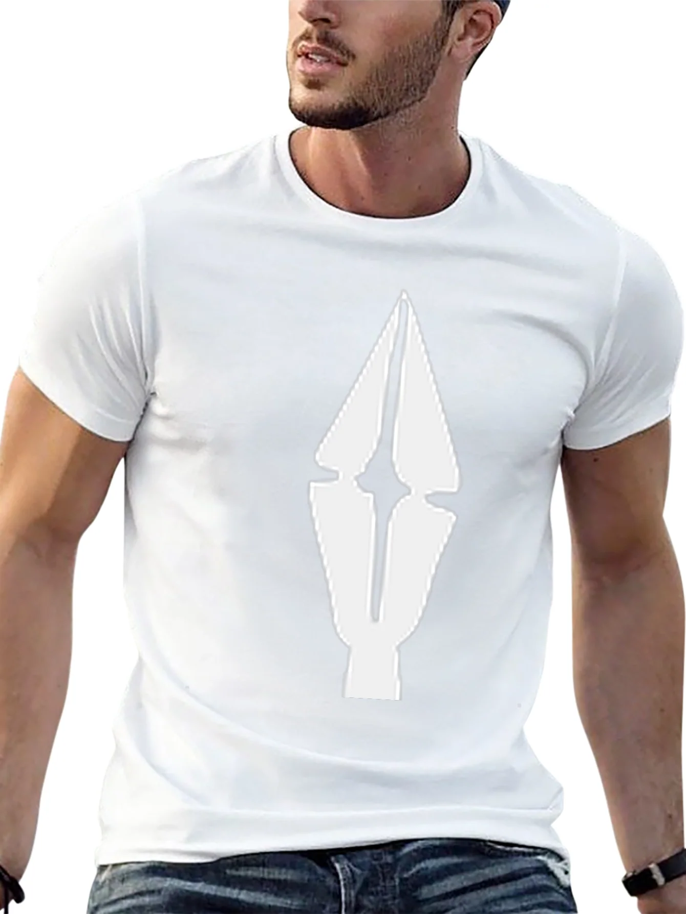 Abstract Arrow Graphic Tee - Black Cotton Comfort