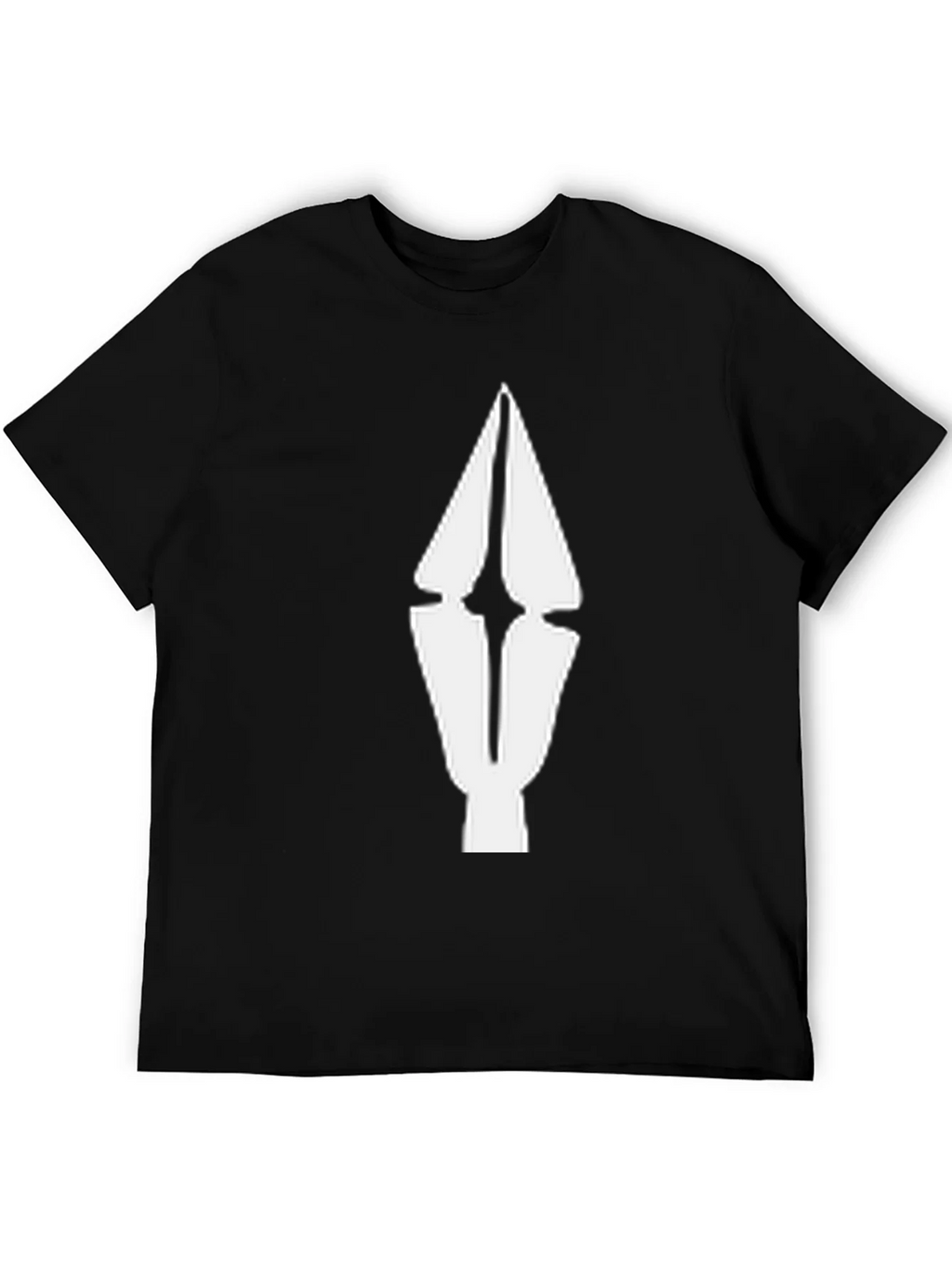 Abstract Arrow Graphic Tee - Black Cotton Comfort