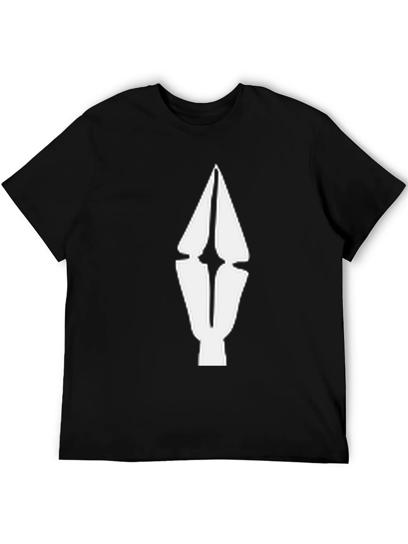 Abstract Arrow Graphic Tee - Black Cotton Comfort
