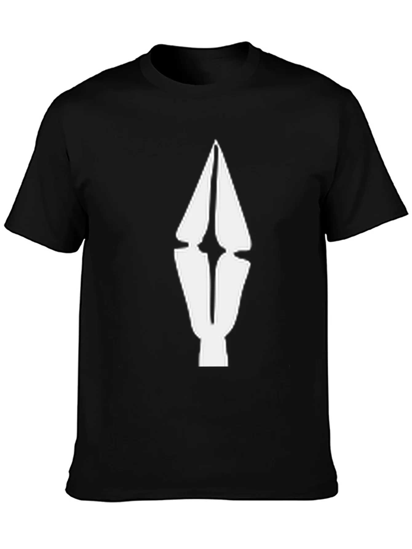 Abstract Arrow Graphic Tee - Black Cotton Comfort