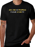Adulting In Progress Black Graphic Tee