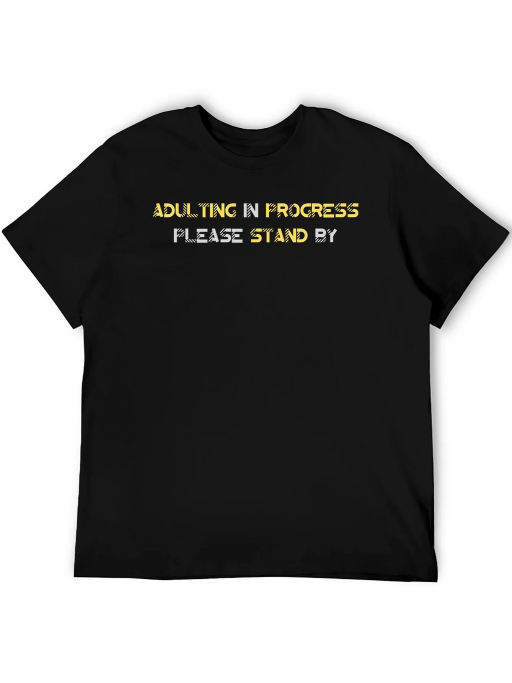 Adulting In Progress Black Graphic Tee