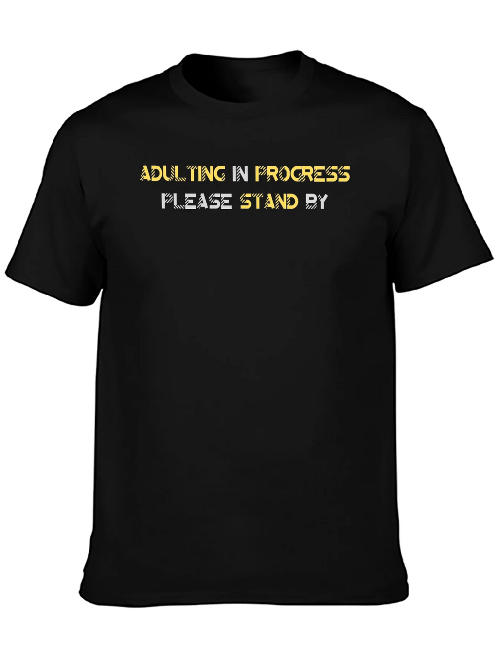 Adulting In Progress Black Graphic Tee