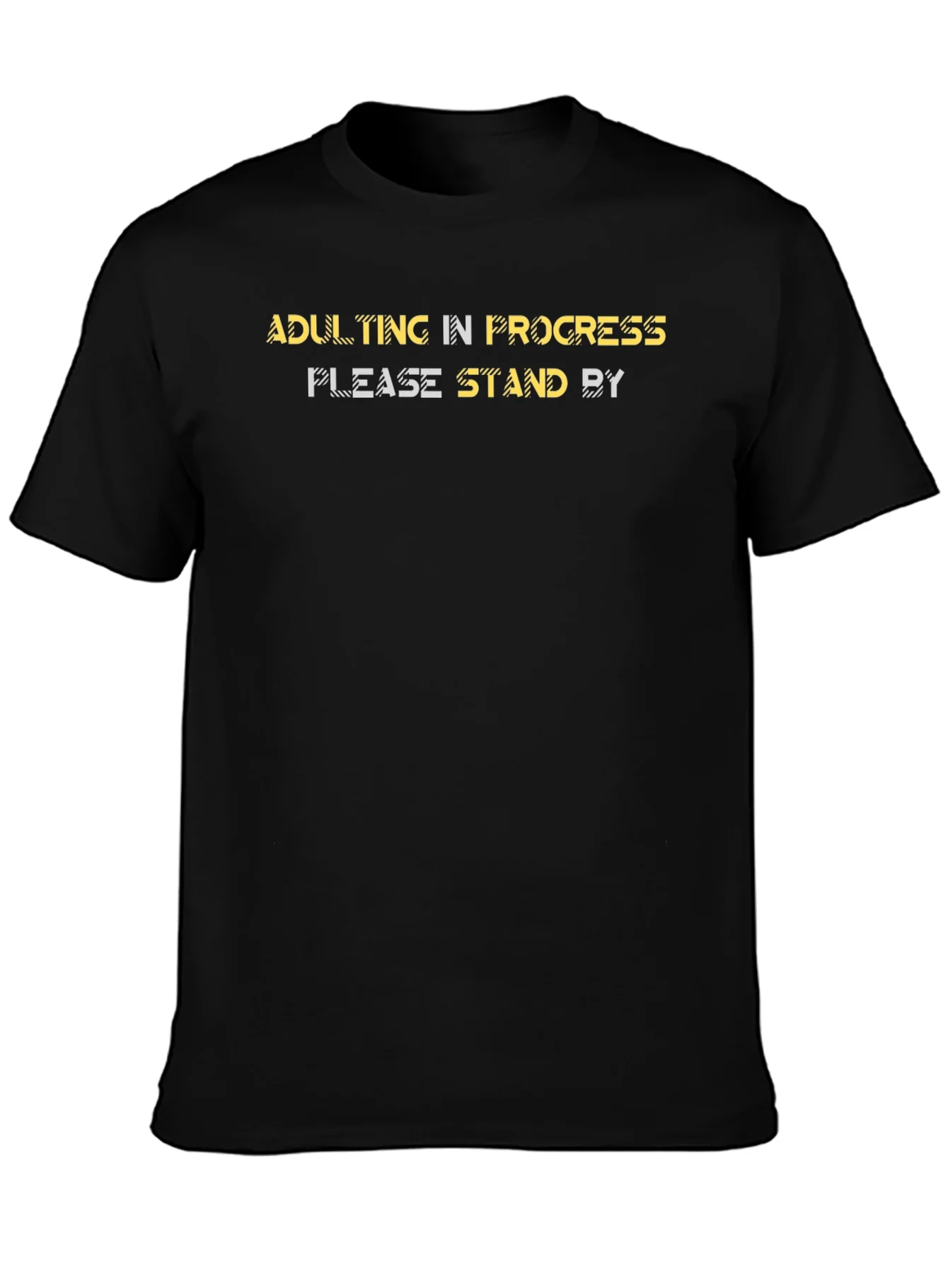 Adulting In Progress Black Graphic Tee