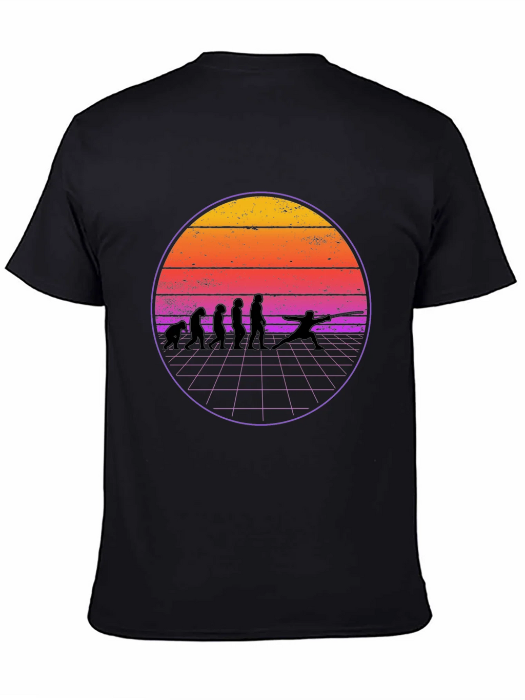 Fencing Evolution Retro Sunset T-Shirt