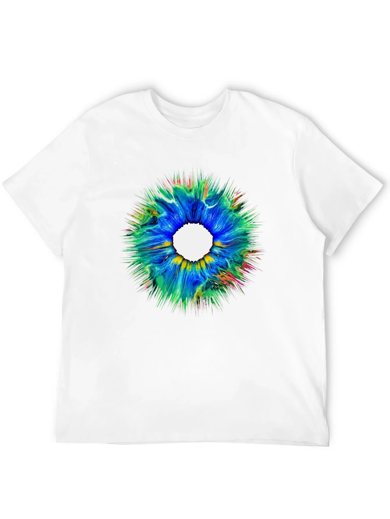 Abstract Burst Graphic Black T-Shirt