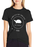 Circle of Trust Turtle Graphic Tee - Black