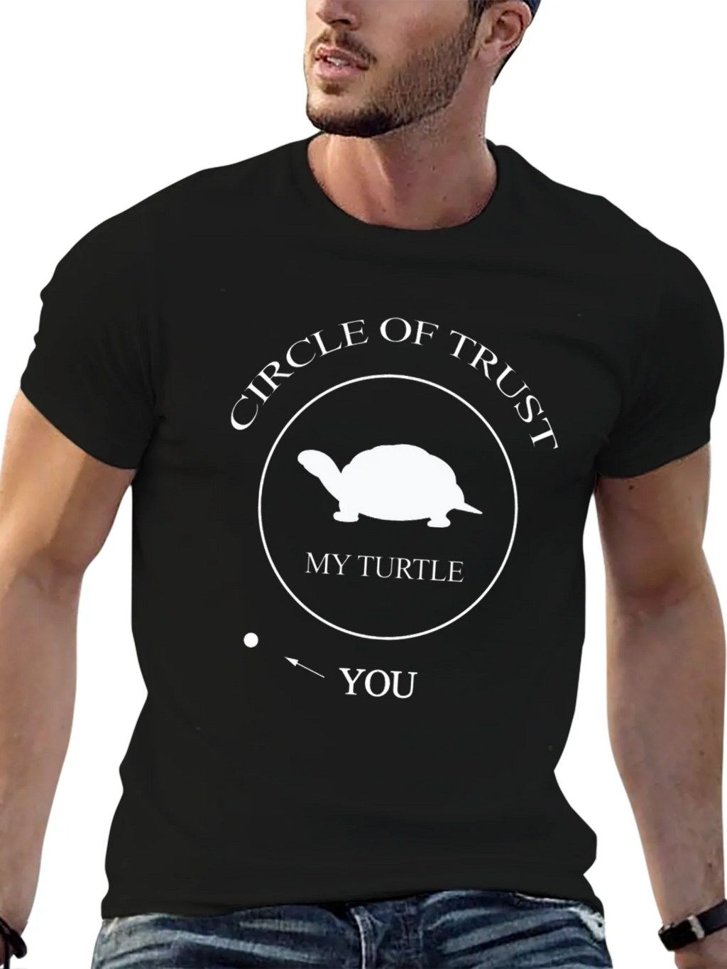 Circle of Trust Turtle Graphic Tee - Black