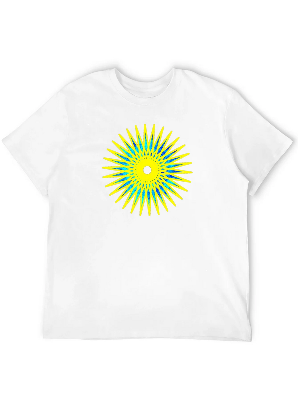 Geometric Starburst Graphic Black T-Shirt