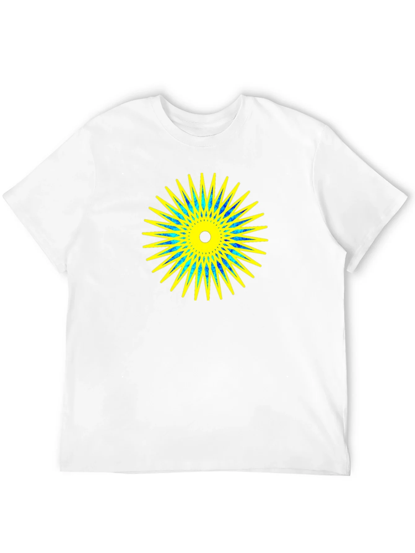 Geometric Starburst Graphic Black T-Shirt
