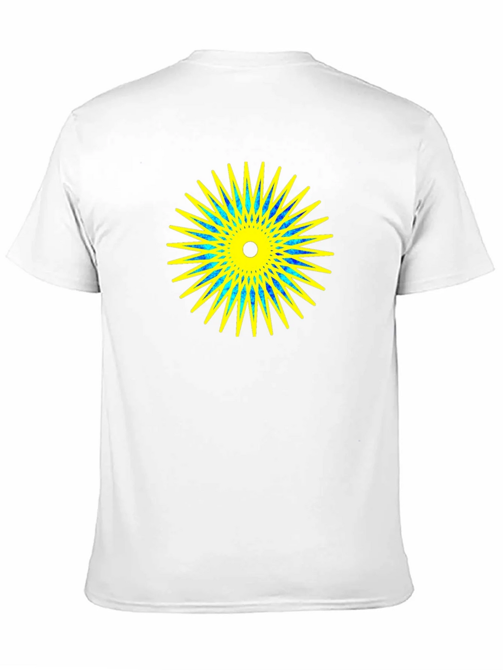 Geometric Starburst Graphic Black T-Shirt