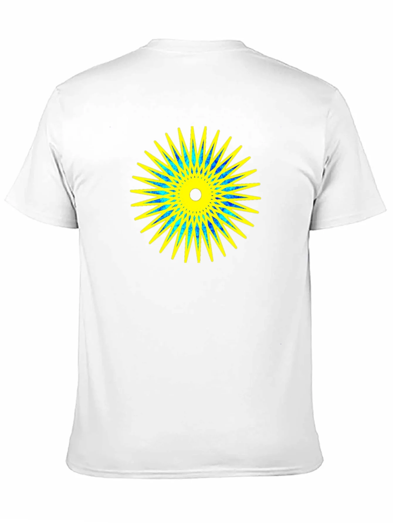 Geometric Starburst Graphic Black T-Shirt
