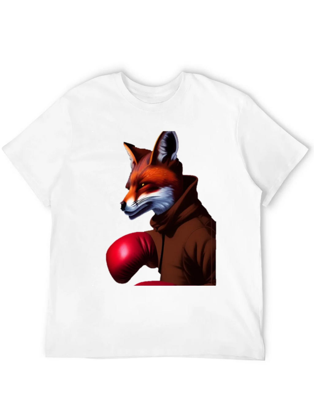 Fox Boxer Graphic Tee - Unique Animal Design T-Shirt