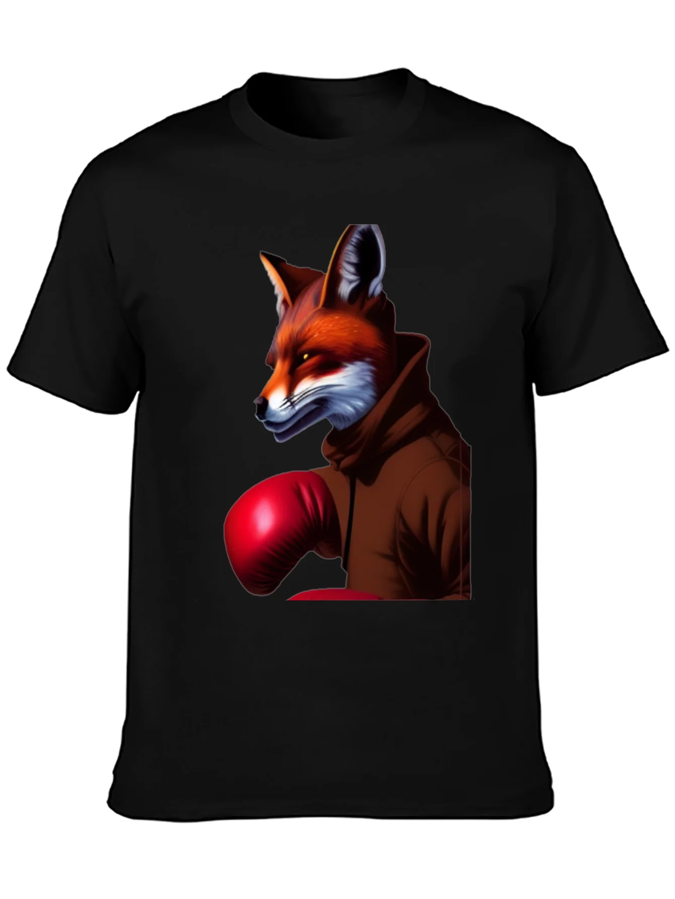 Fox Boxer Graphic Tee - Unique Animal Design T-Shirt