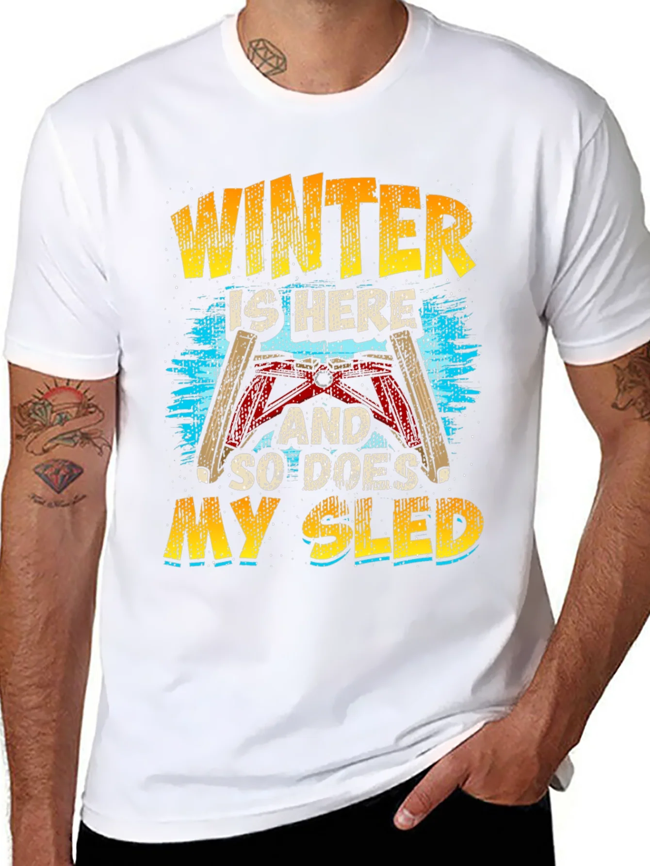 Winter Sled T-Shirt: Here and Ready to Ride