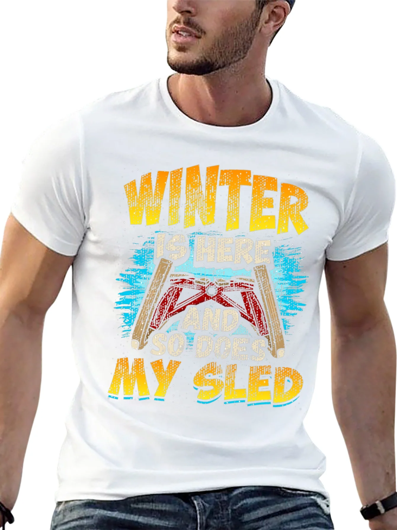 Winter Sled T-Shirt: Here and Ready to Ride