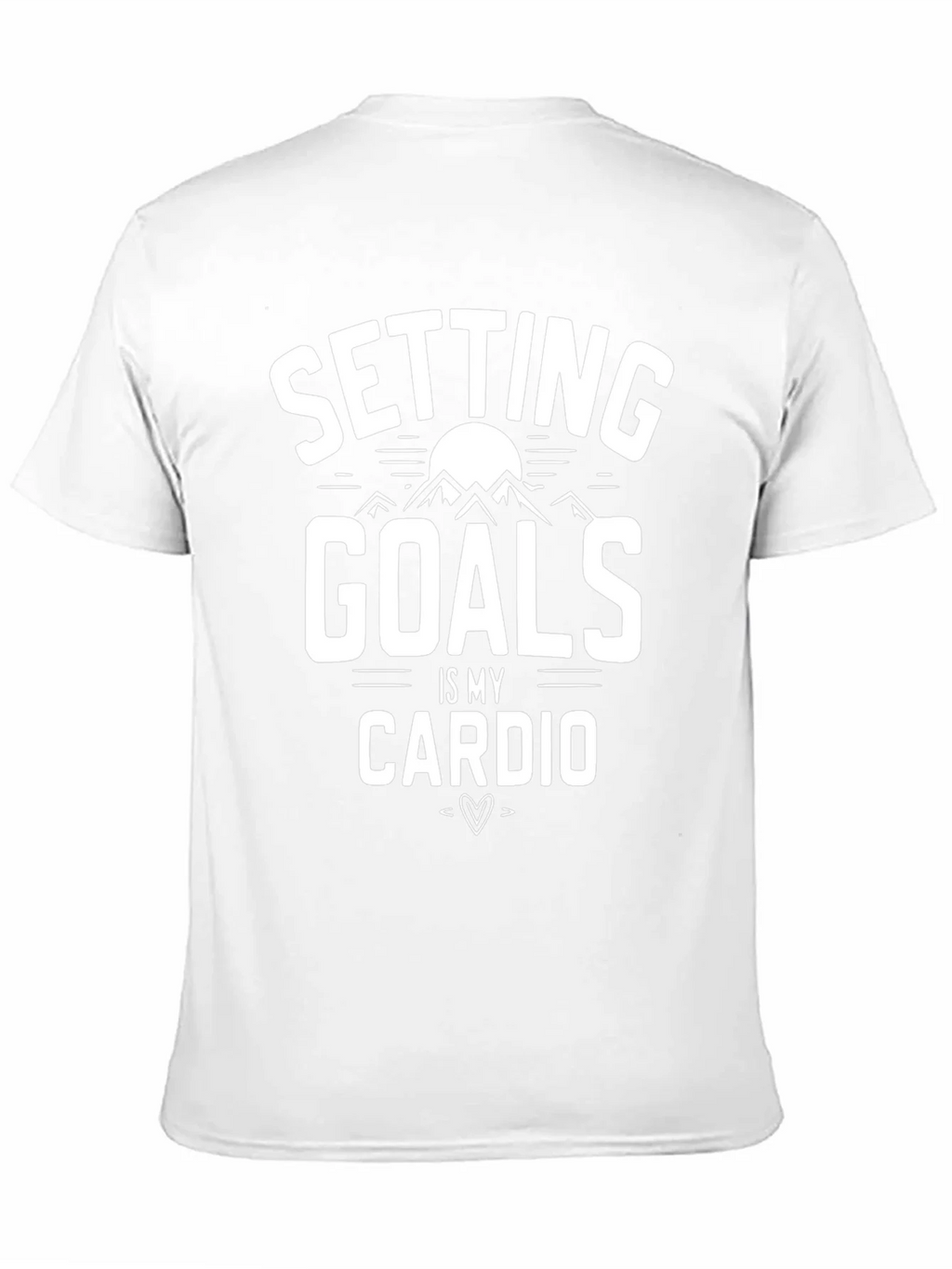 Setting Goals is My Cardio Black Graphic T-Shirt