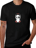 K-Pop Vibes Only Panda Black T-Shirt