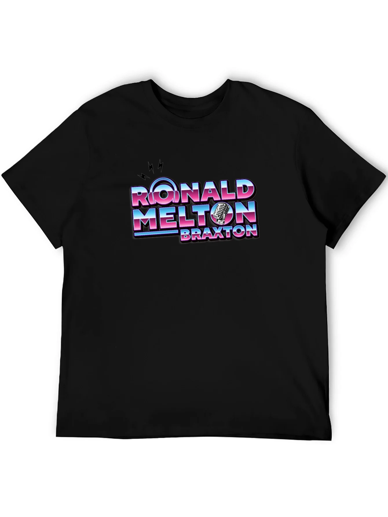 Ronald Melton Braxton Retro Black T-Shirt