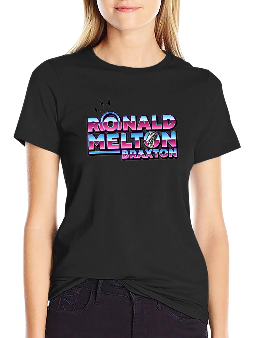 Ronald Melton Braxton Retro Black T-Shirt