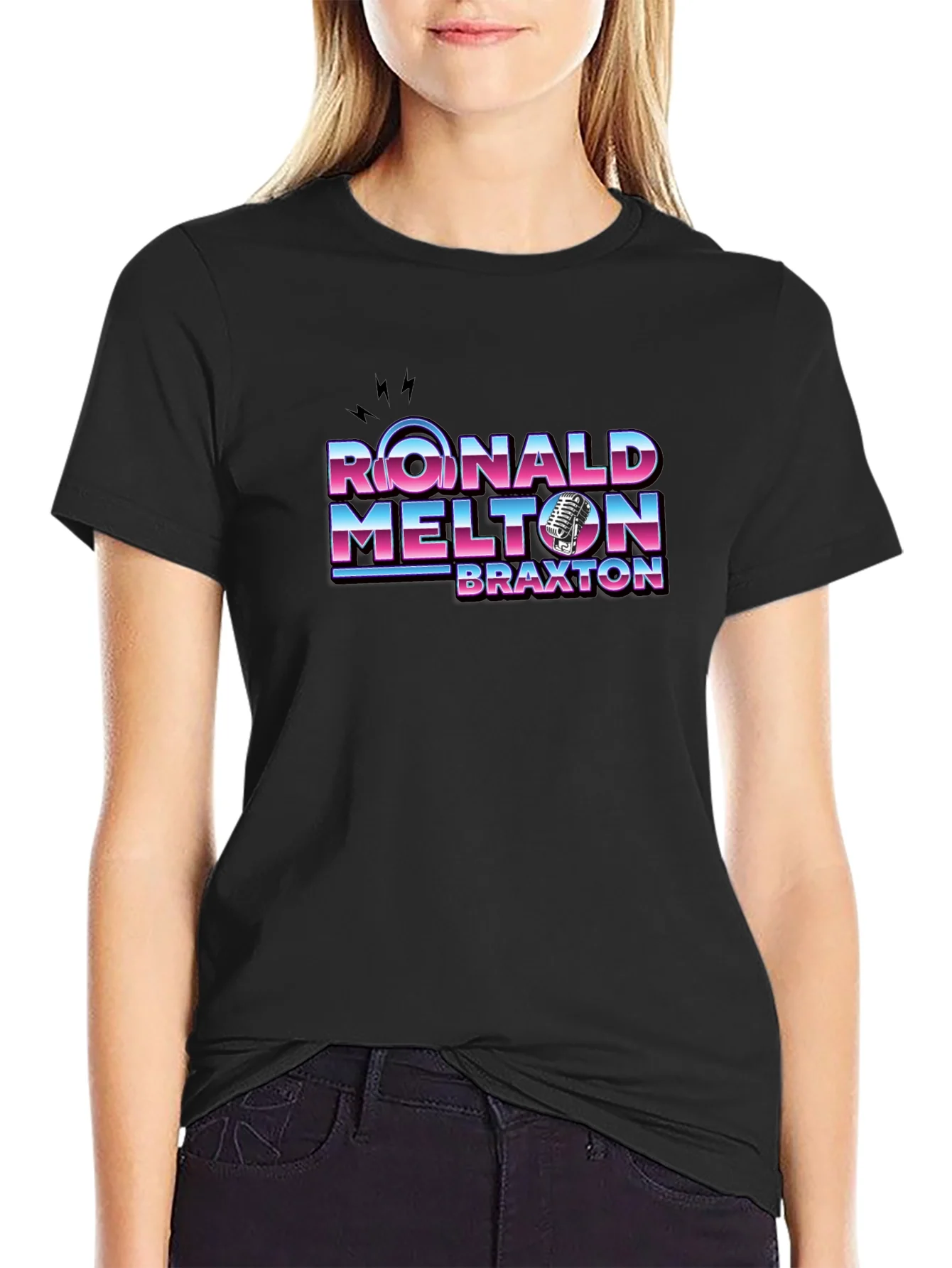 Ronald Melton Braxton Retro Black T-Shirt