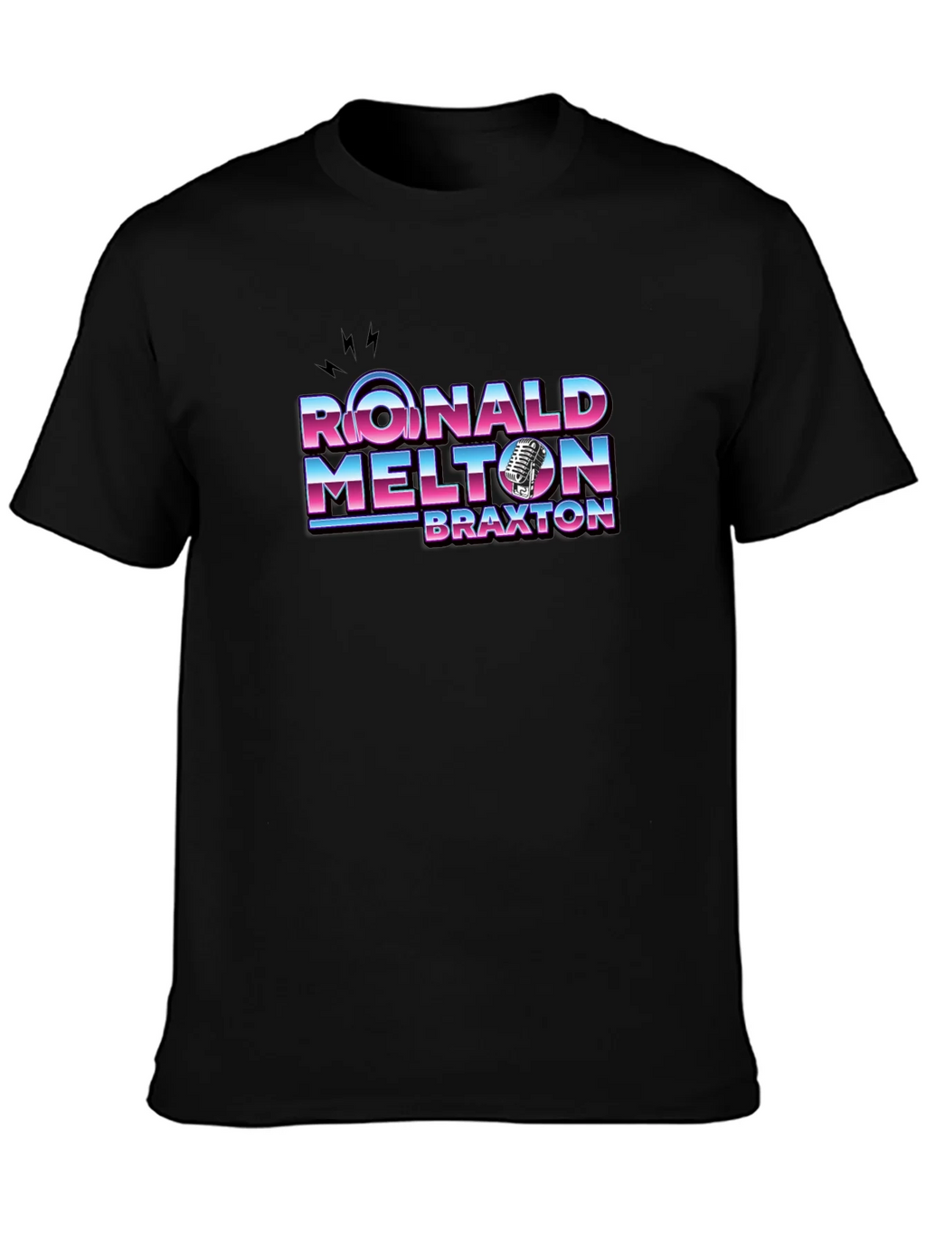 Ronald Melton Braxton Retro Black T-Shirt