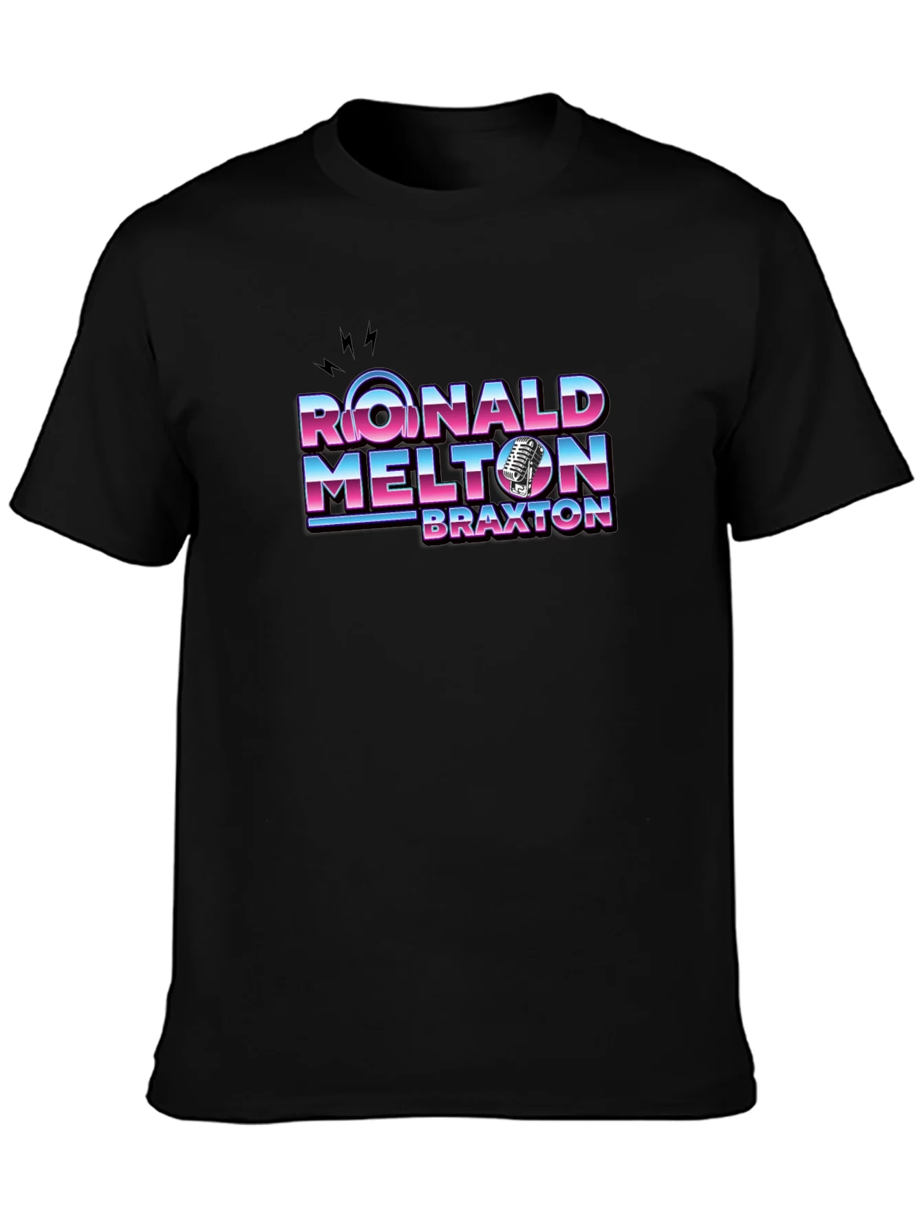Ronald Melton Braxton Retro Black T-Shirt