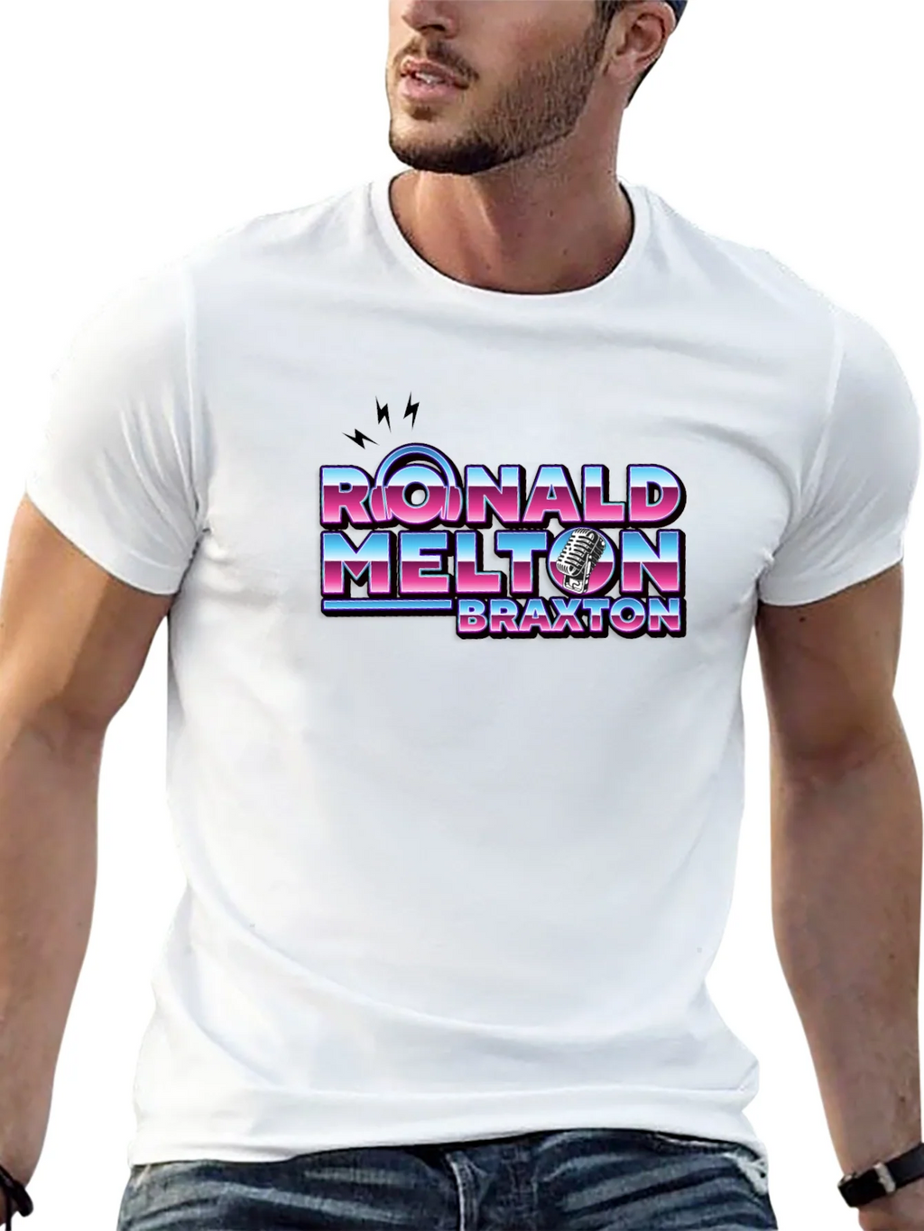 Ronald Melton Braxton Retro Black T-Shirt