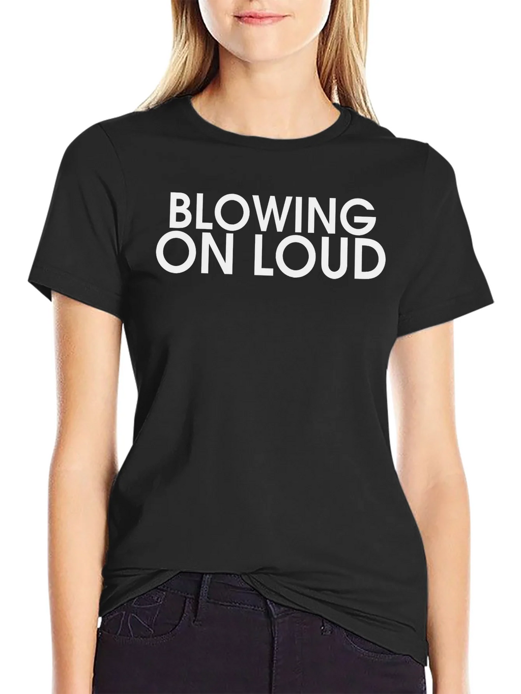 Blowing on Loud Graphic T-Shirt - Black