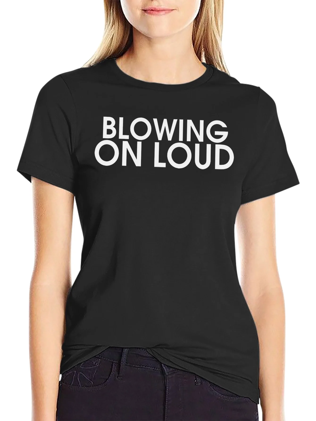 Blowing on Loud Graphic T-Shirt - Black