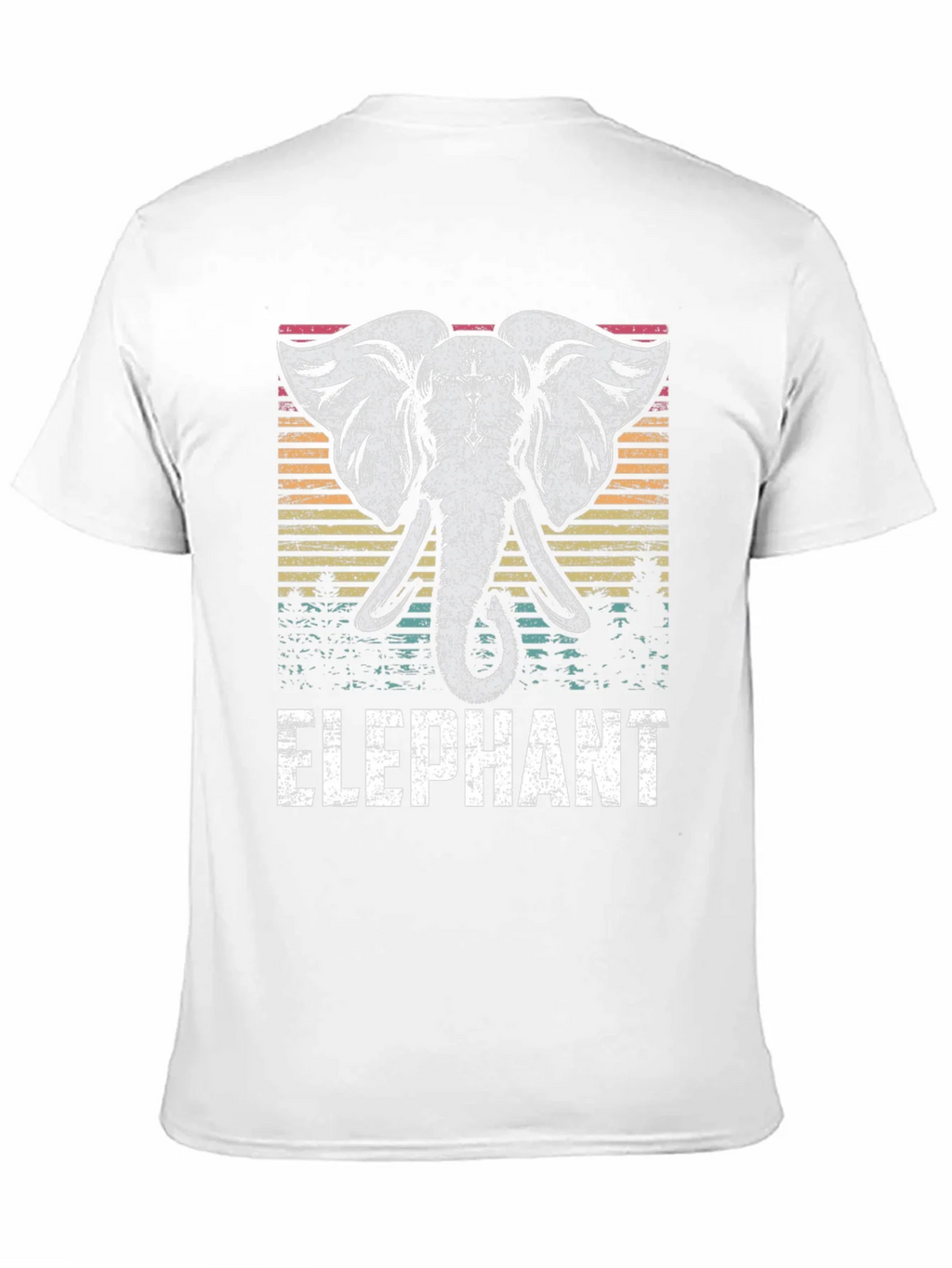 Elephant Graphic Tee - Retro Style Black T-Shirt