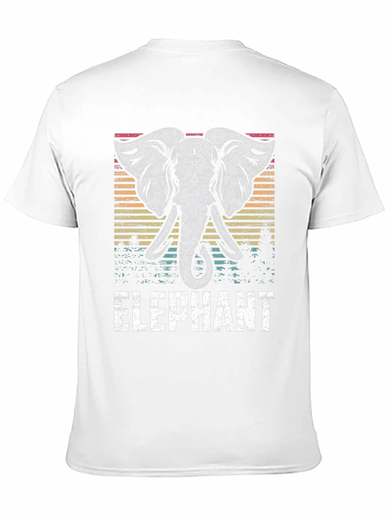 Elephant Graphic Tee - Retro Style Black T-Shirt