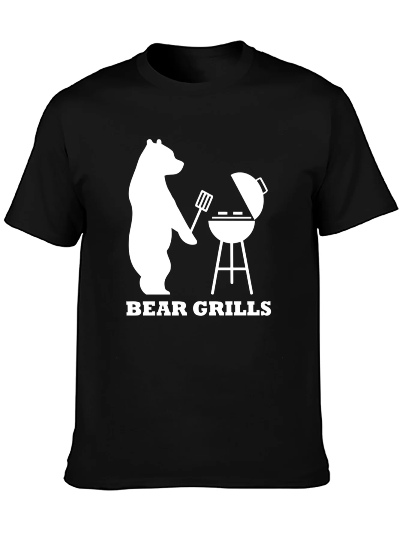 Bear Grills BBQ T-Shirt - Novelty Graphic Tee