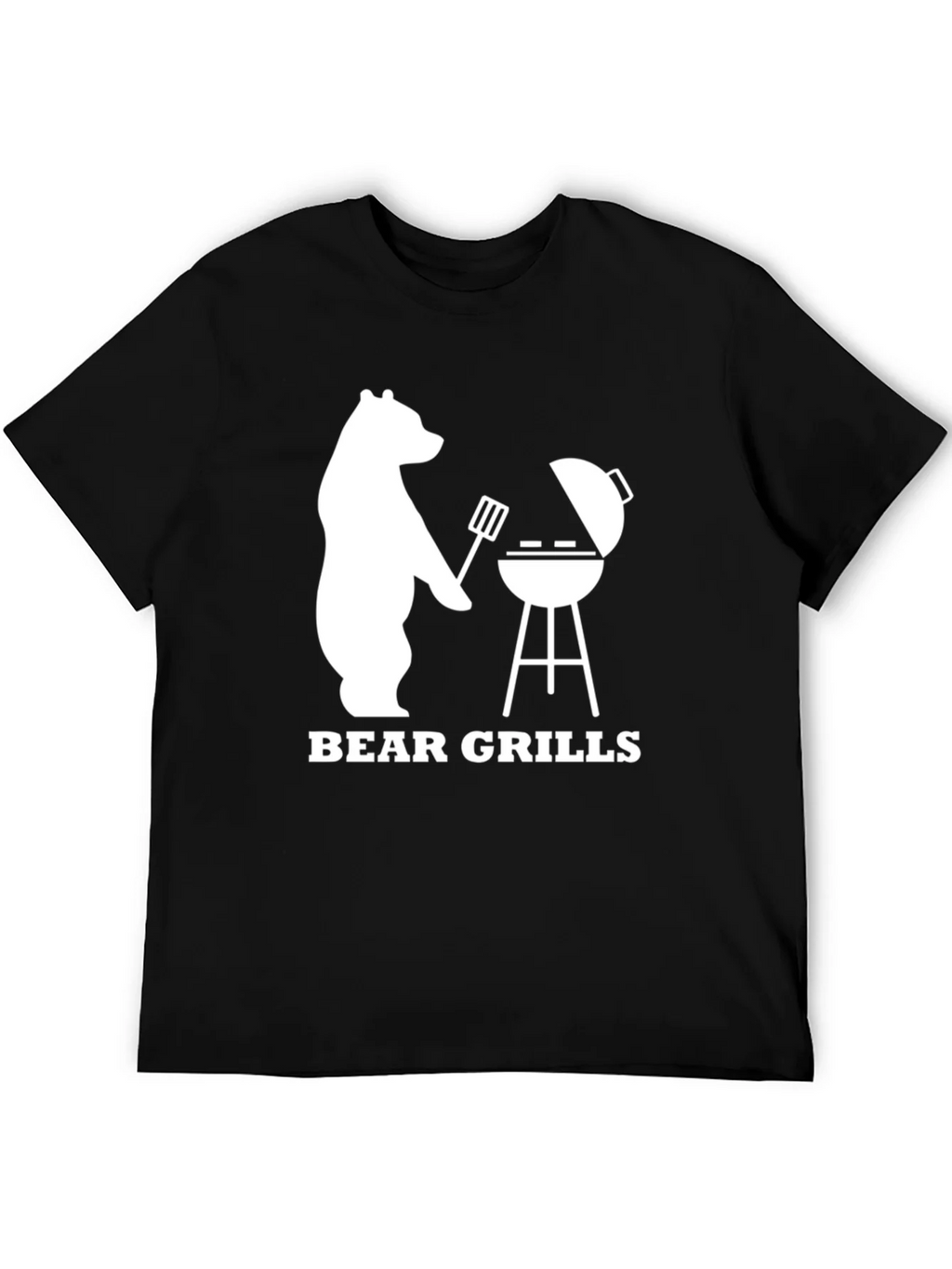 Bear Grills BBQ T-Shirt - Novelty Graphic Tee