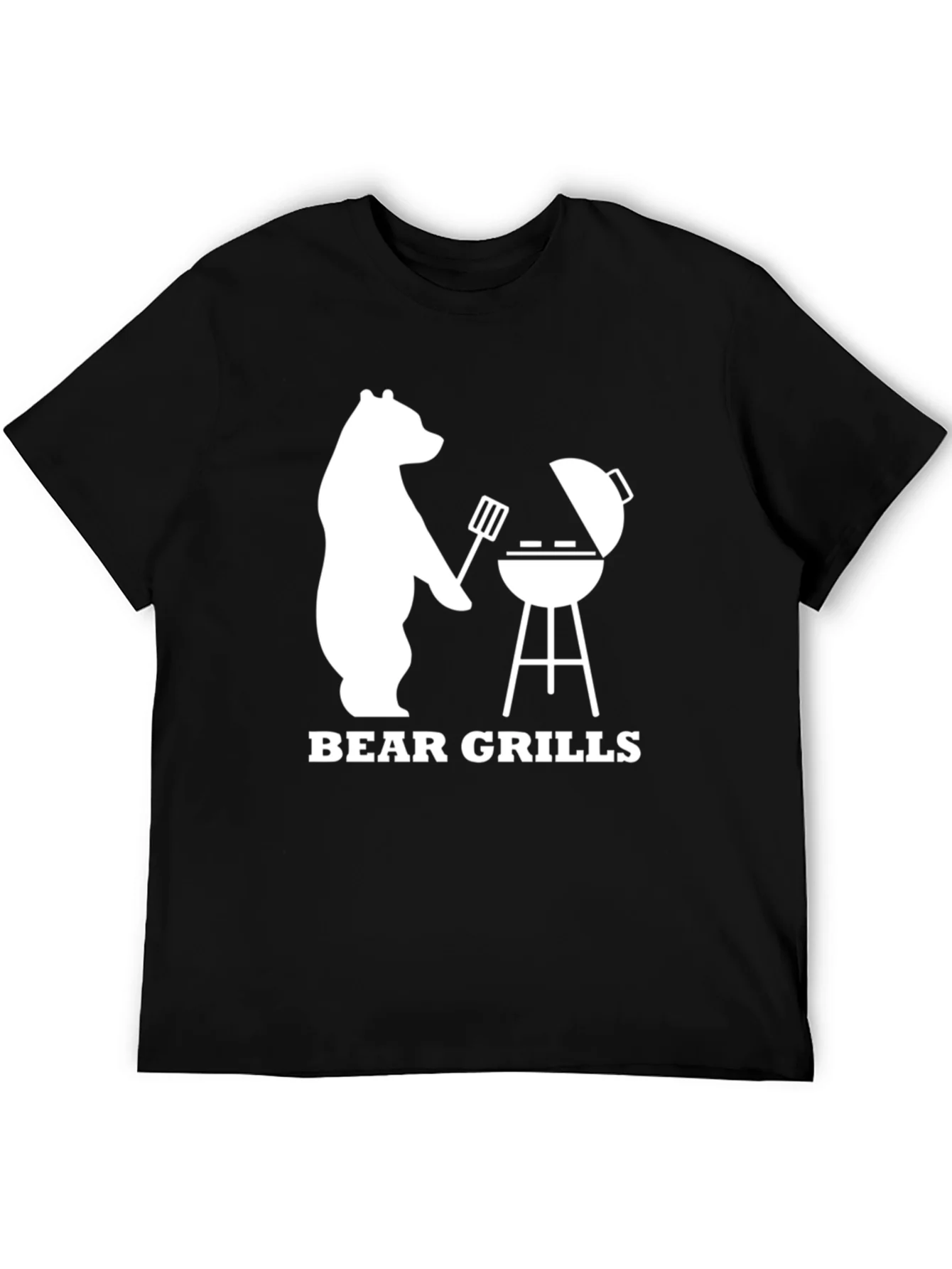 Bear Grills BBQ T-Shirt - Novelty Graphic Tee