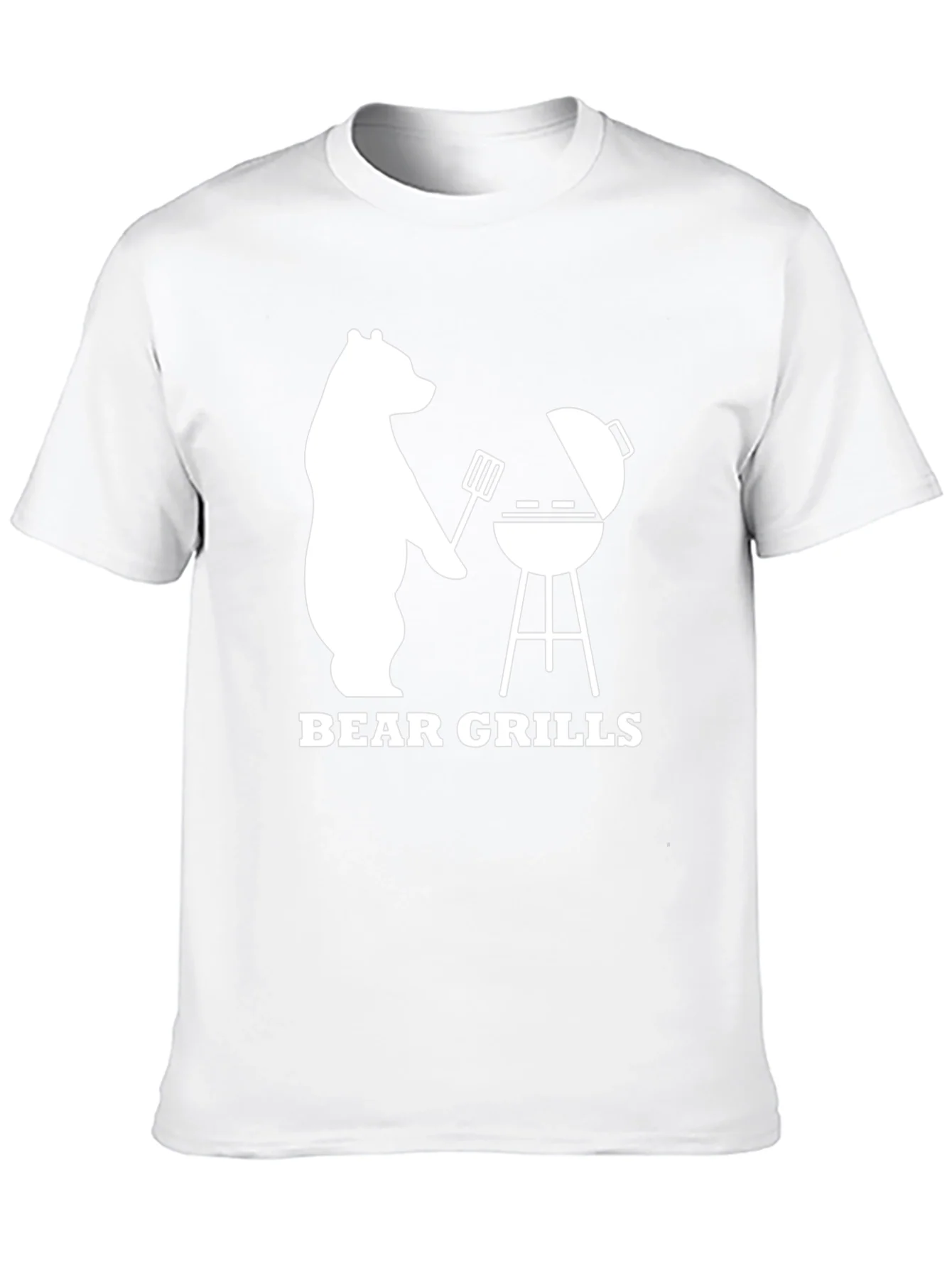 Bear Grills BBQ T-Shirt - Novelty Graphic Tee