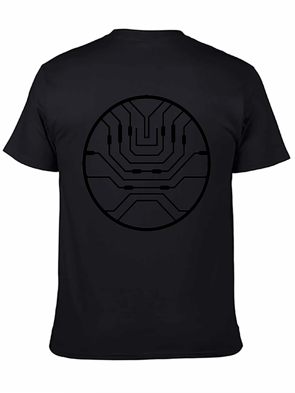 Tech Circuit Black Graphic Tee
