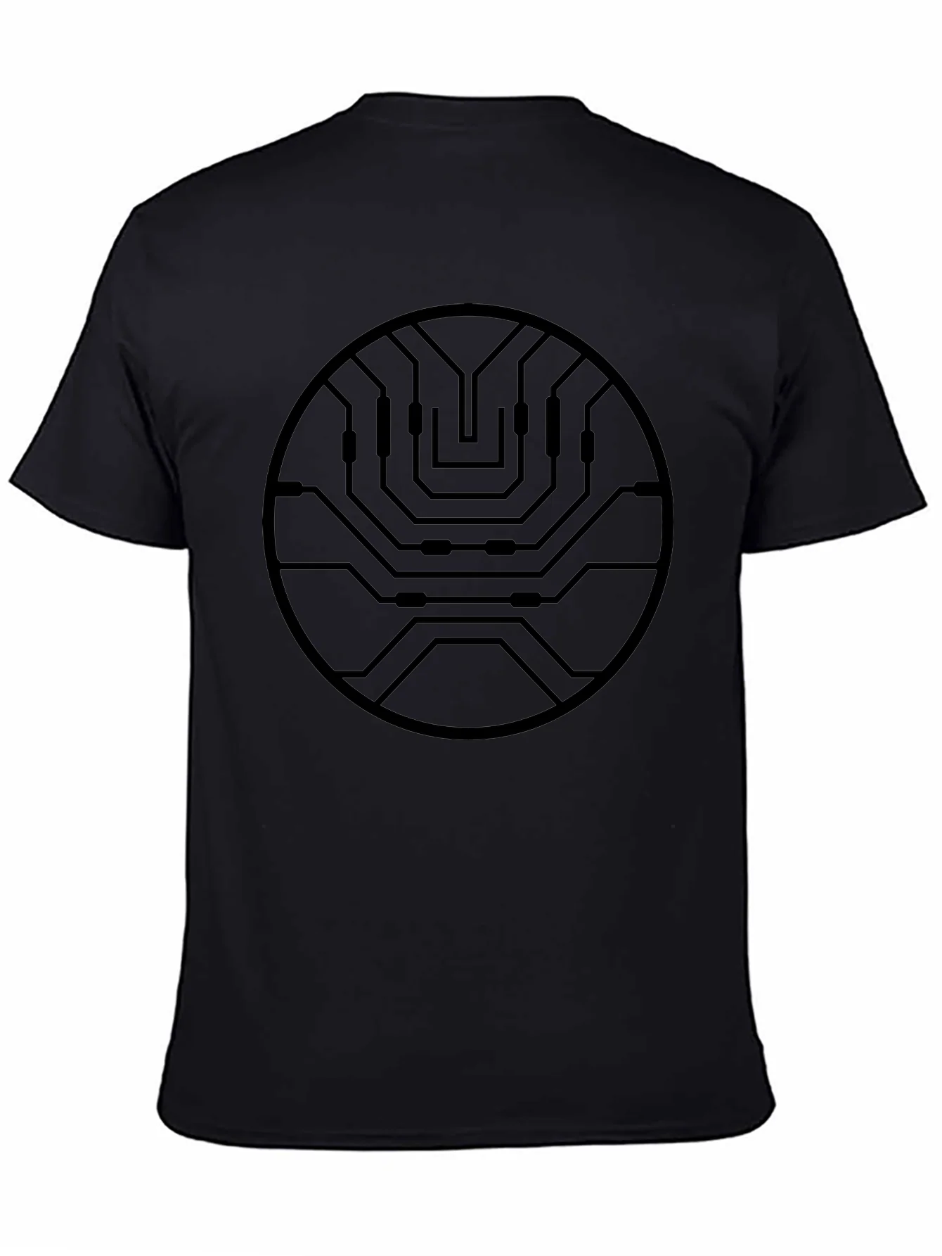 Tech Circuit Black Graphic Tee