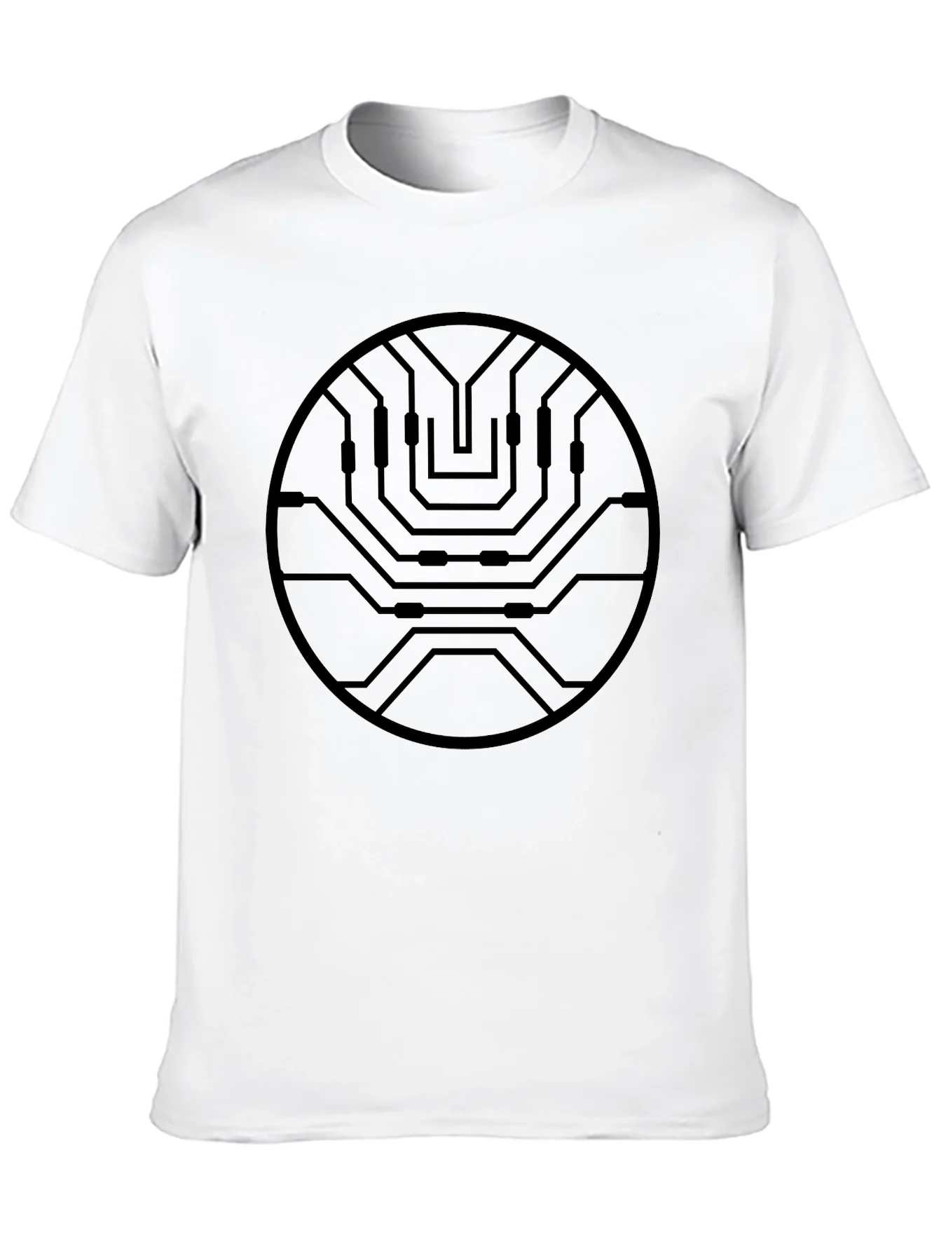 Tech Circuit Black Graphic Tee