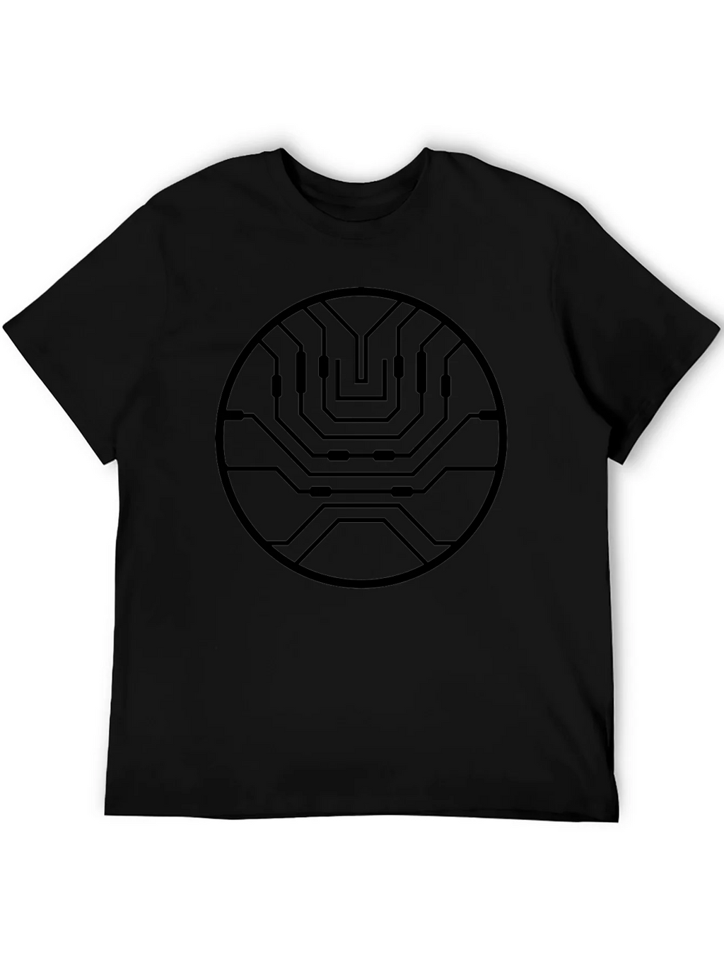 Tech Circuit Black Graphic Tee