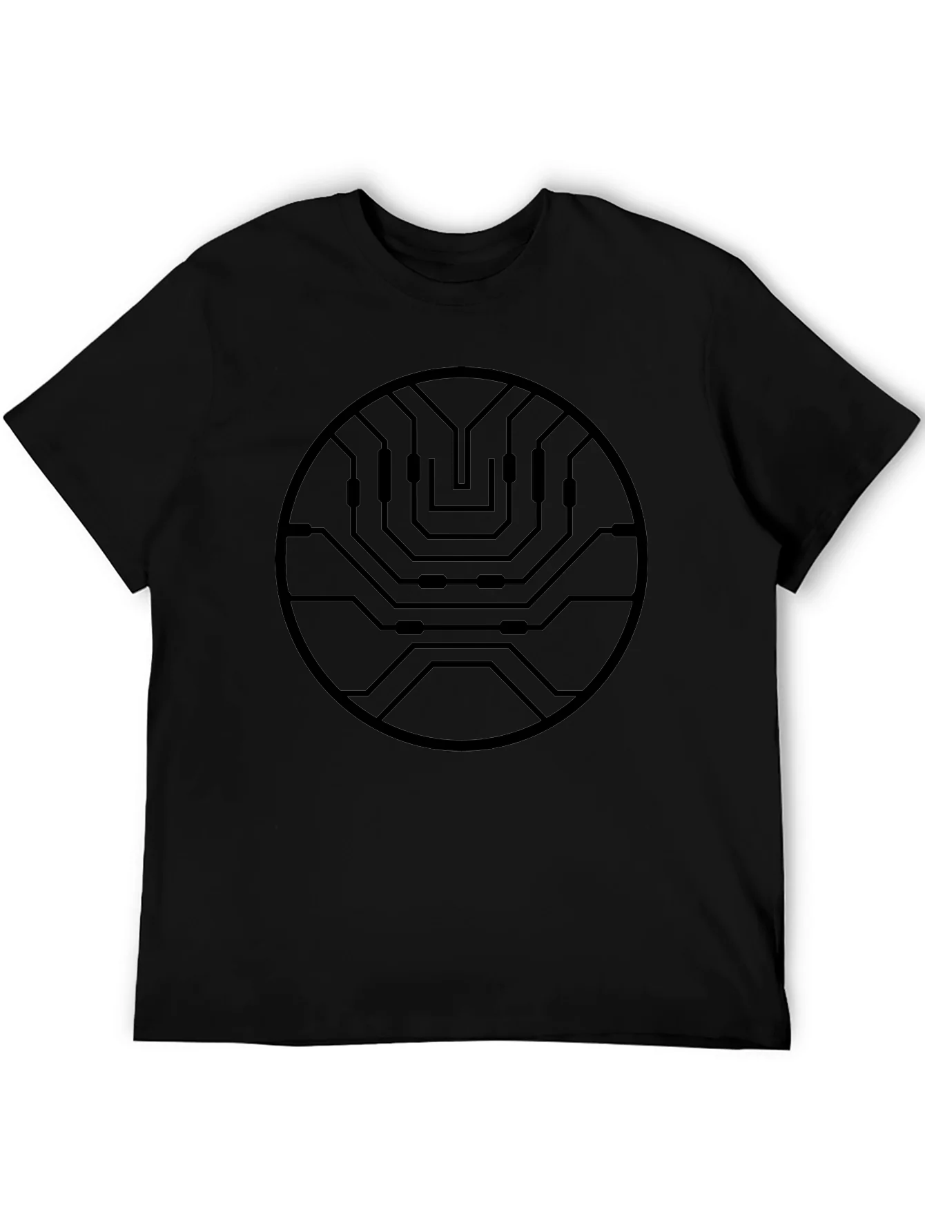 Tech Circuit Black Graphic Tee