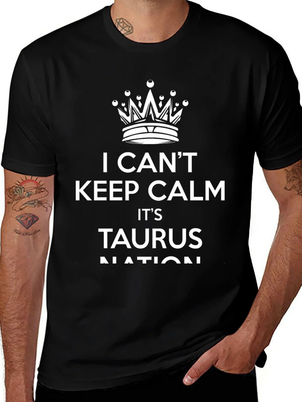 I Cant Keep Calm Taurus Nation Black T-Shirt