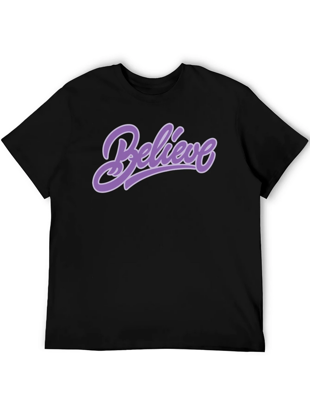 Believe Graphic Tee - Black Cotton T-Shirt