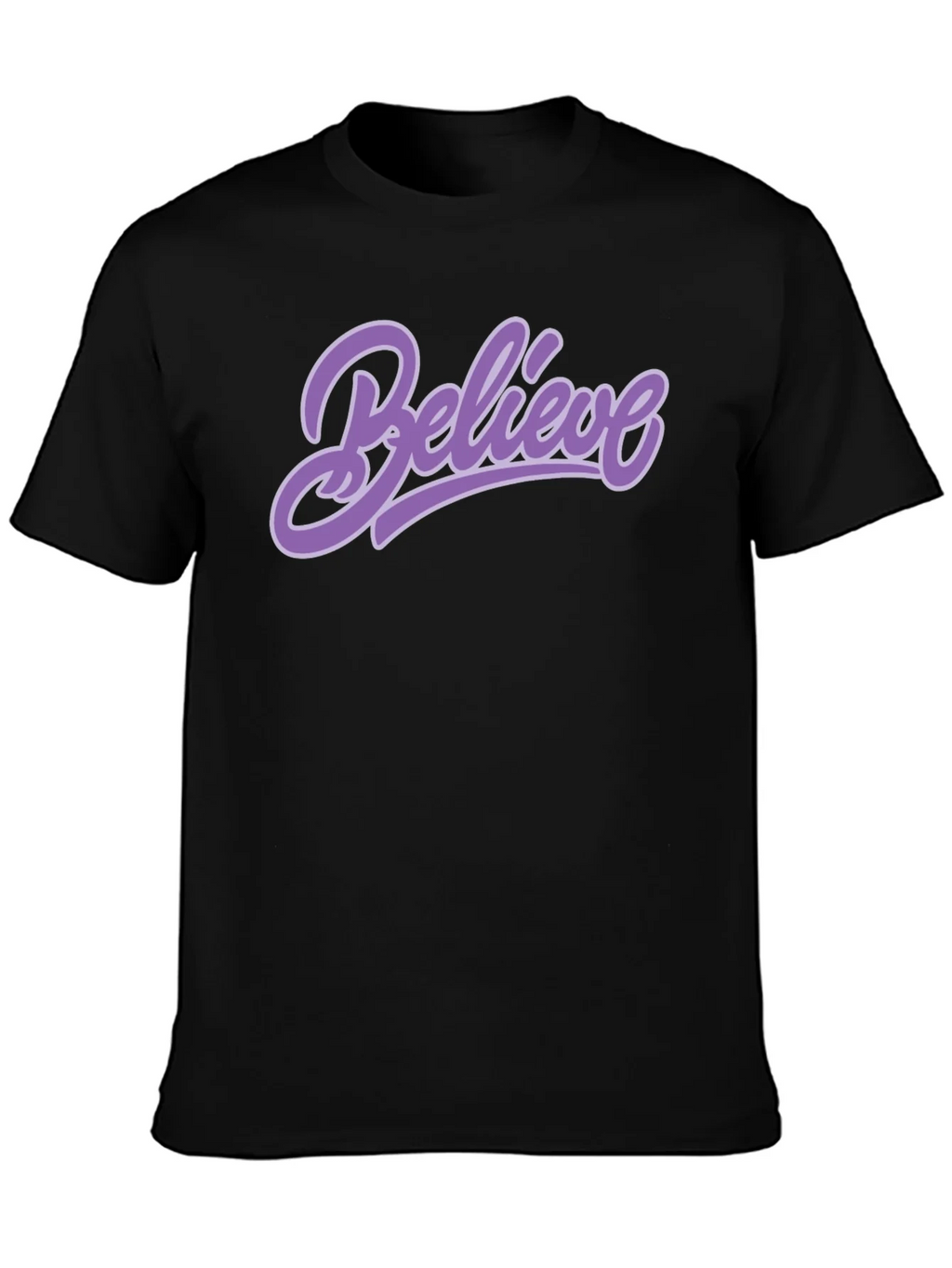 Believe Graphic Tee - Black Cotton T-Shirt