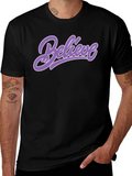 Believe Graphic Tee - Black Cotton T-Shirt