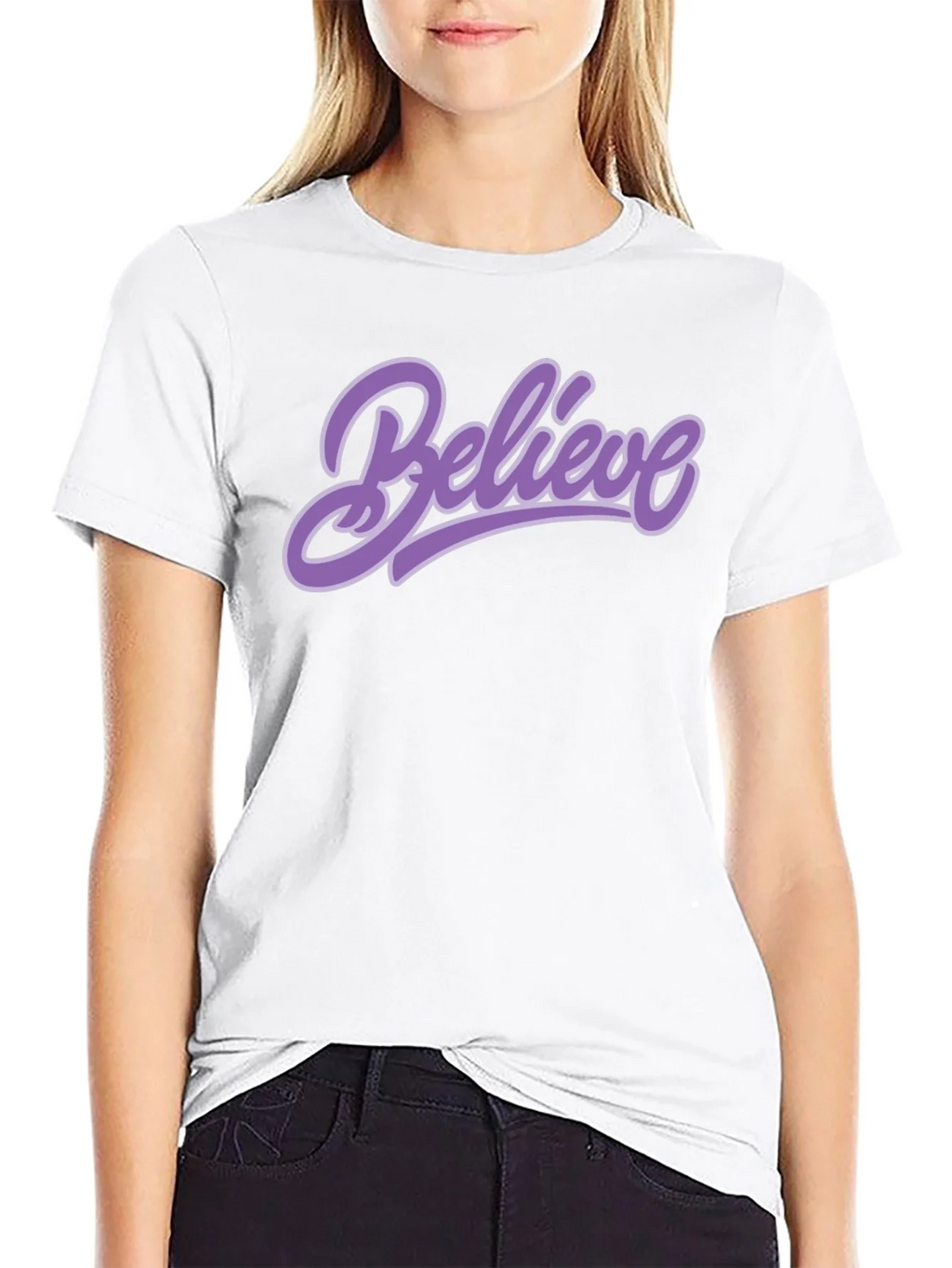 Believe Graphic Tee - Black Cotton T-Shirt