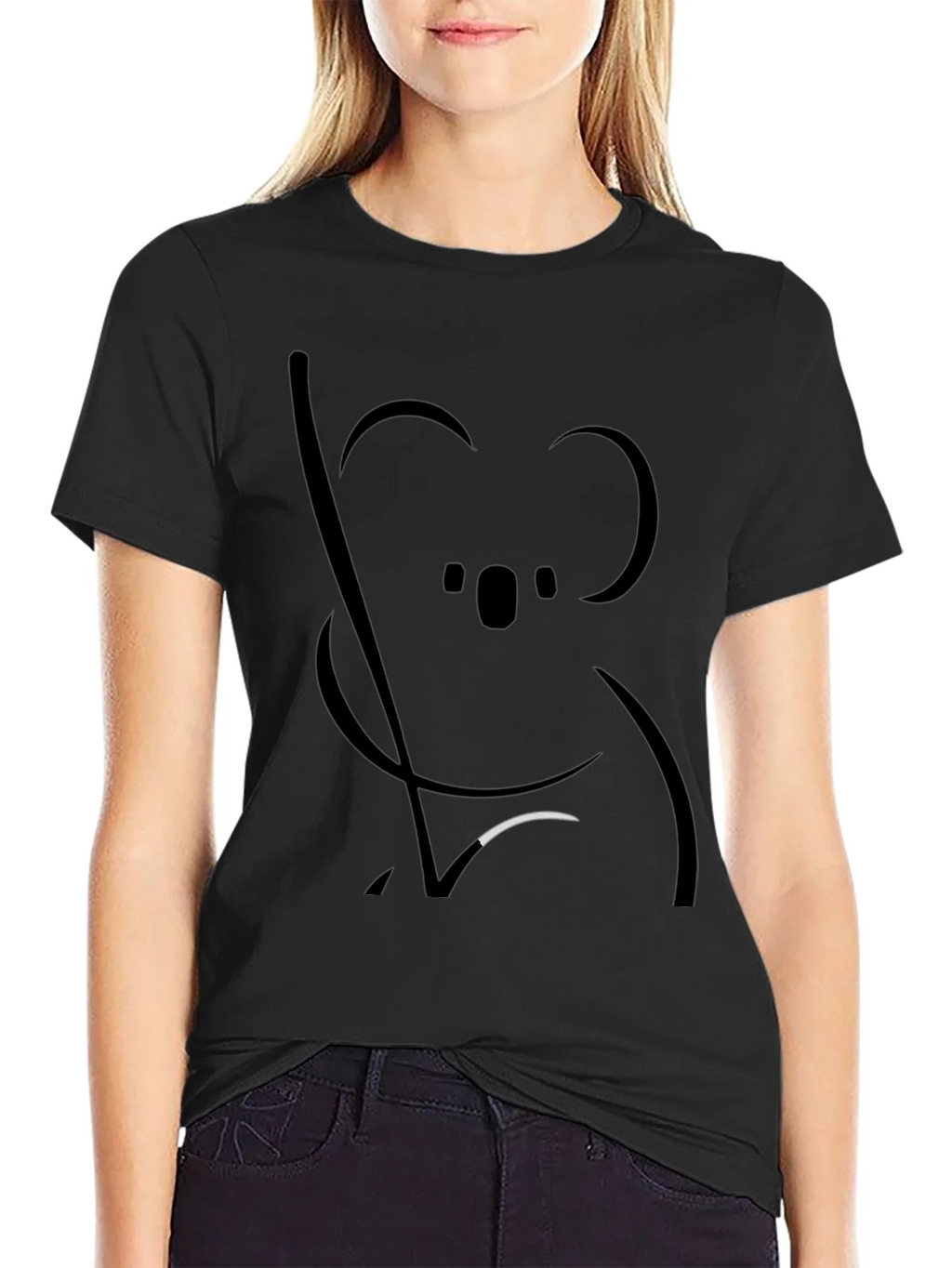 Koala Graphic Black T-Shirt - Unisex